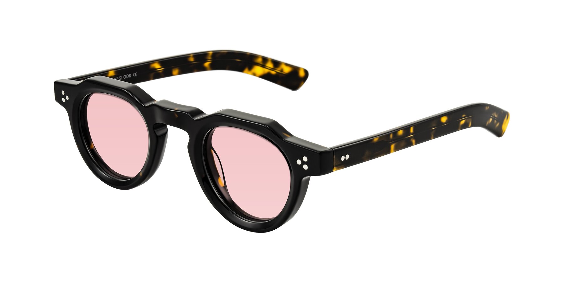 Angle of Awint in Dark Tortoise with Light Garnet Tinted Lenses