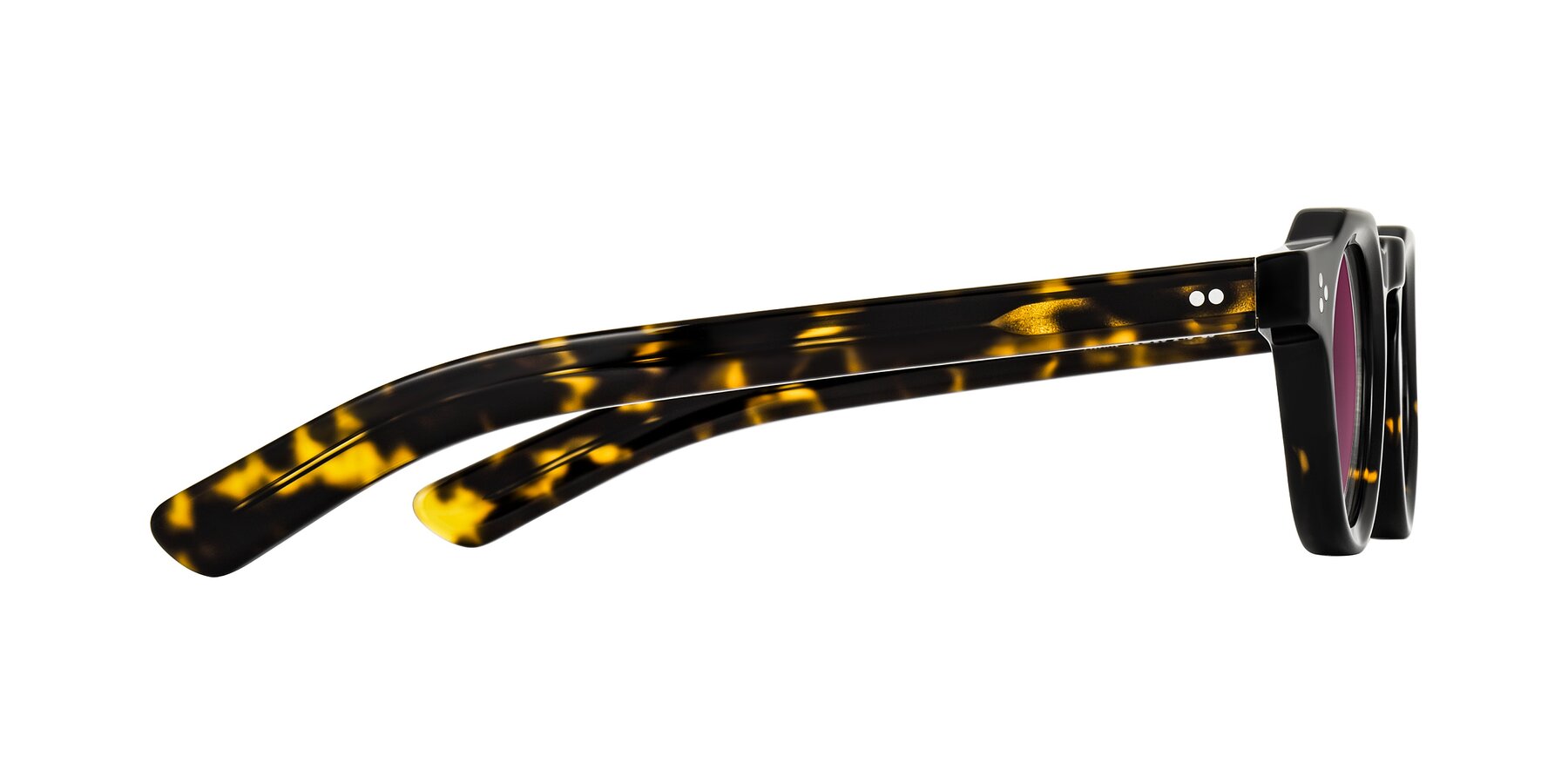 Side of Awint in Dark Tortoise with Wine Tinted Lenses