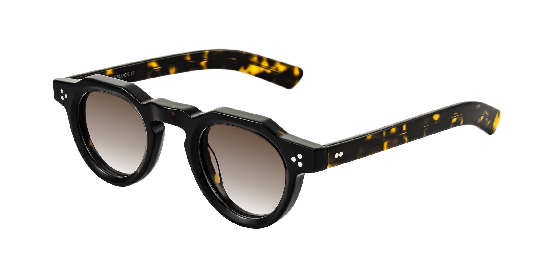 Angle of Awint in Dark Tortoise with Brown Gradient Lenses