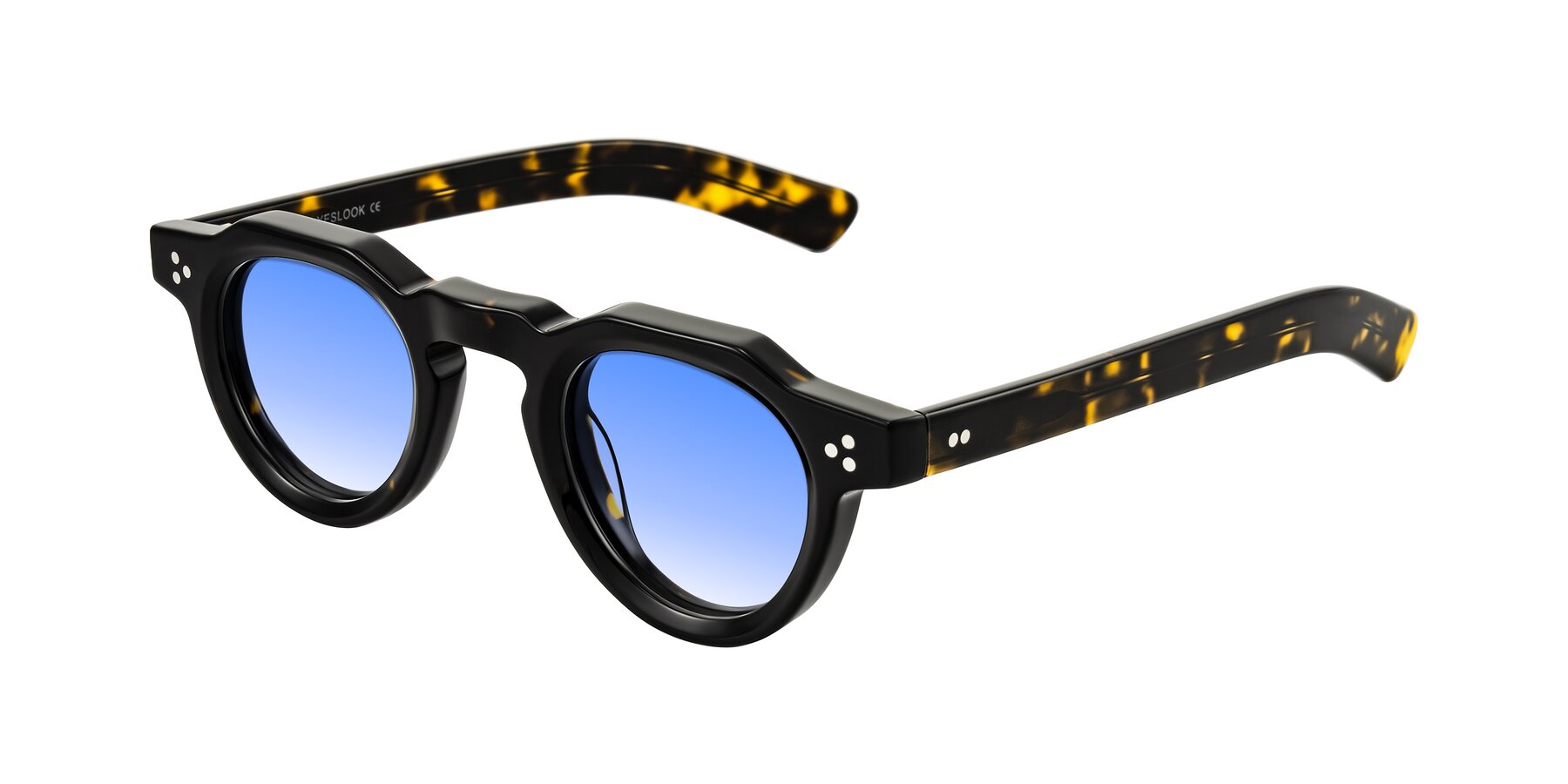 Angle of Awint in Dark Tortoise with Blue Gradient Lenses