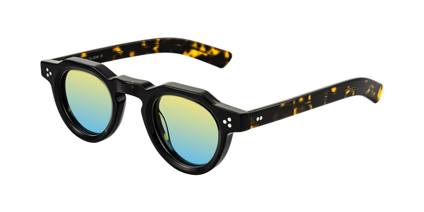 Angle of Awint in Dark Tortoise with Yellow / Blue Gradient Lenses