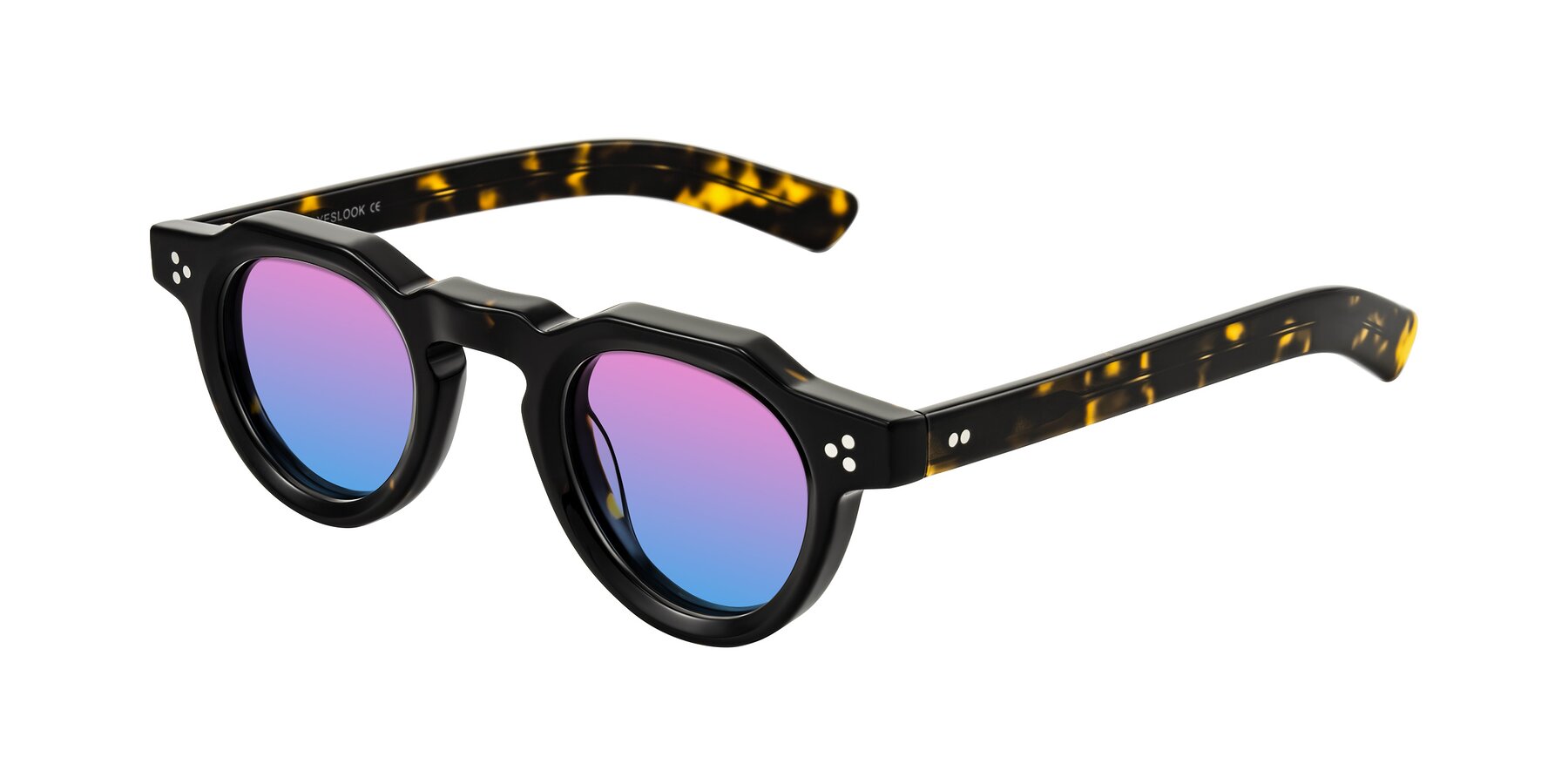 Angle of Awint in Dark Tortoise with Pink / Blue Gradient Lenses