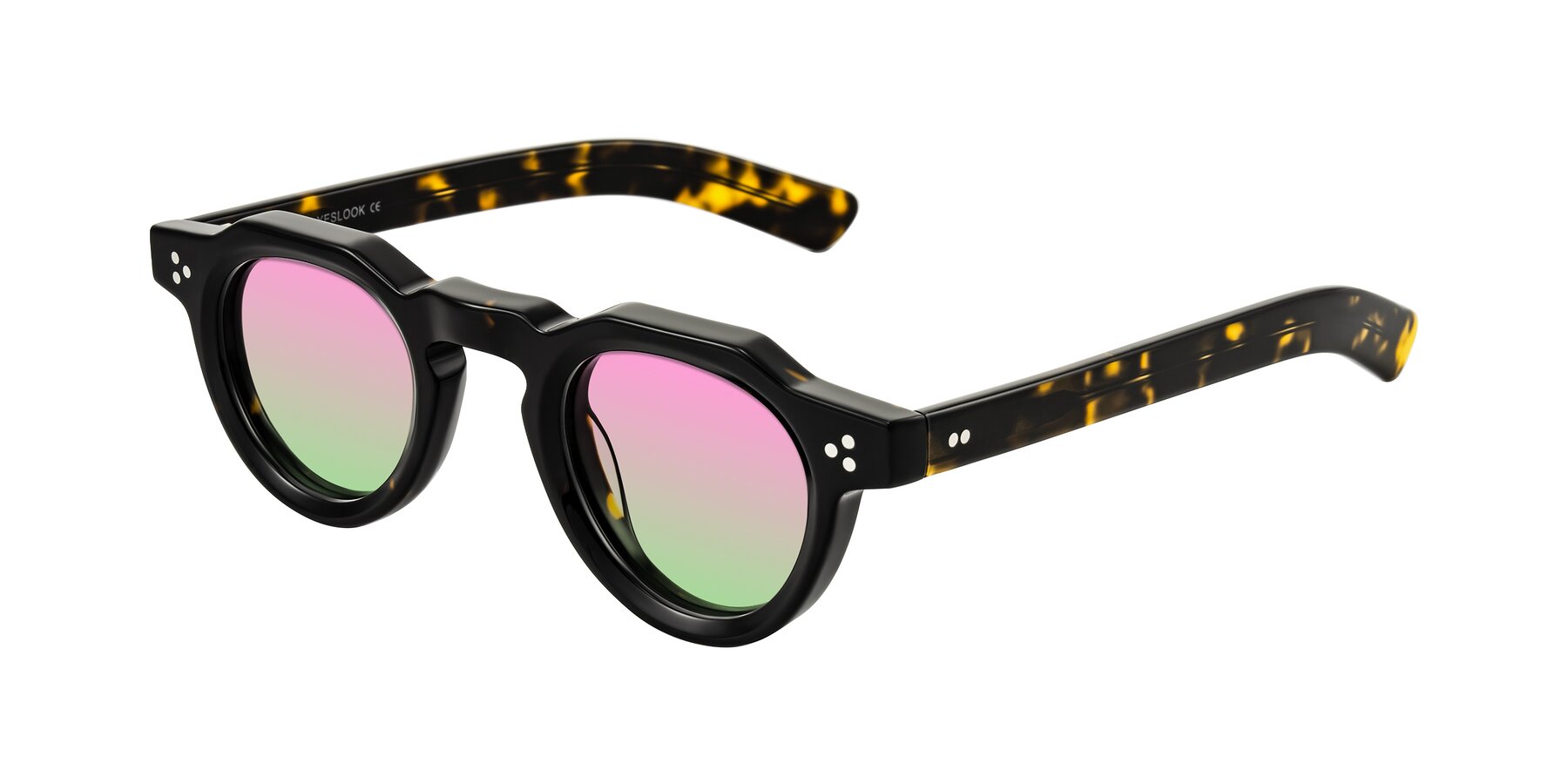Angle of Awint in Dark Tortoise with Pink / Green Gradient Lenses
