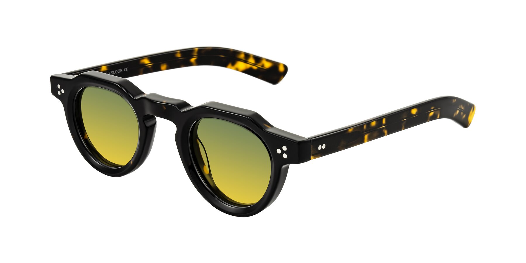 Angle of Awint in Dark Tortoise with Green / Yellow Gradient Lenses