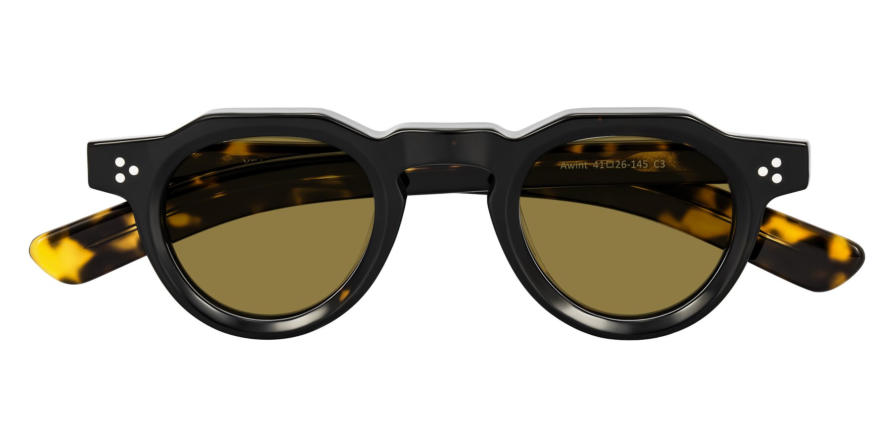 Folded Front of Awint in Dark Tortoise with Brown Polarized Lenses