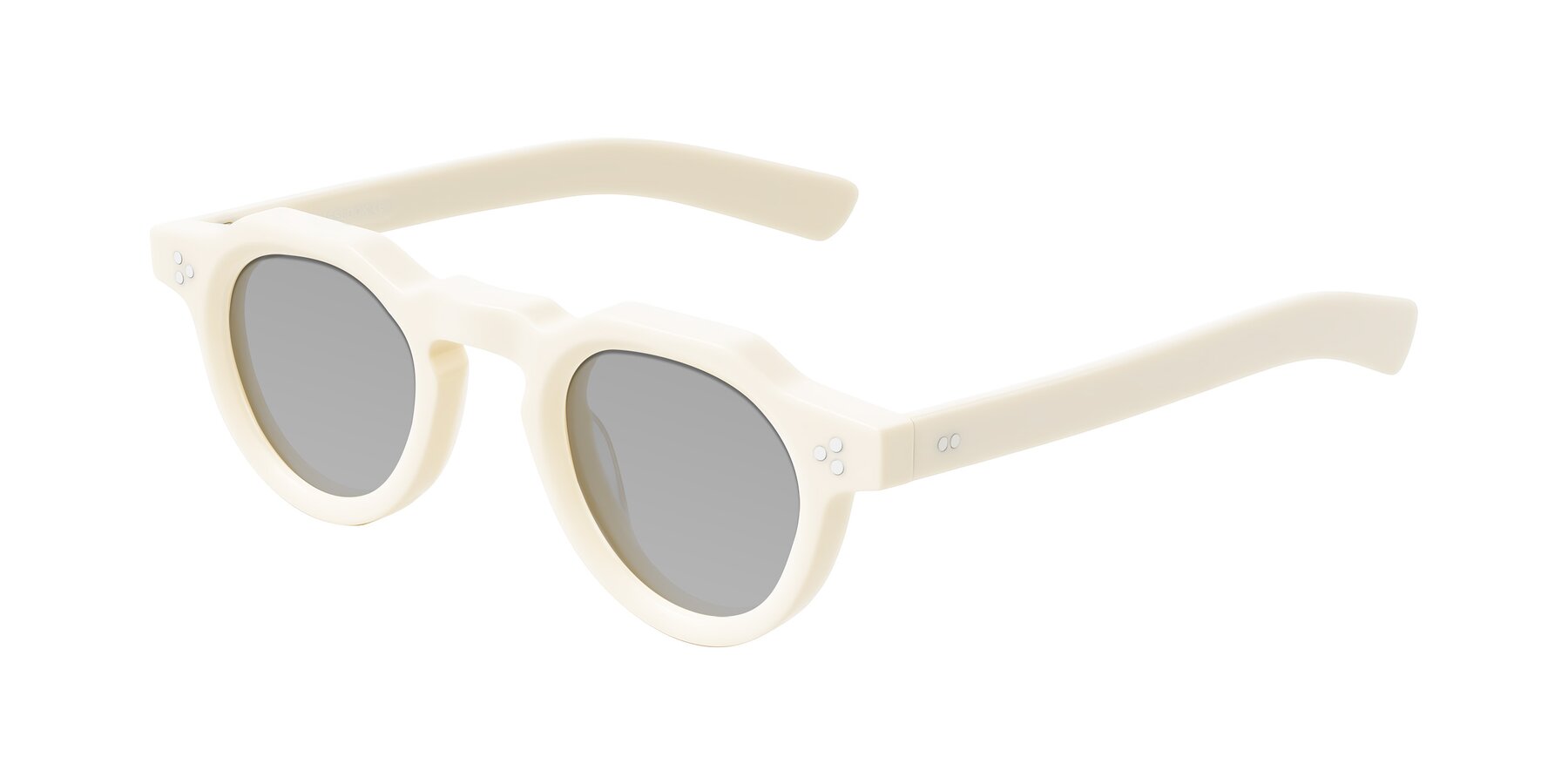 Angle of Awint in Ivory White with Light Gray Tinted Lenses