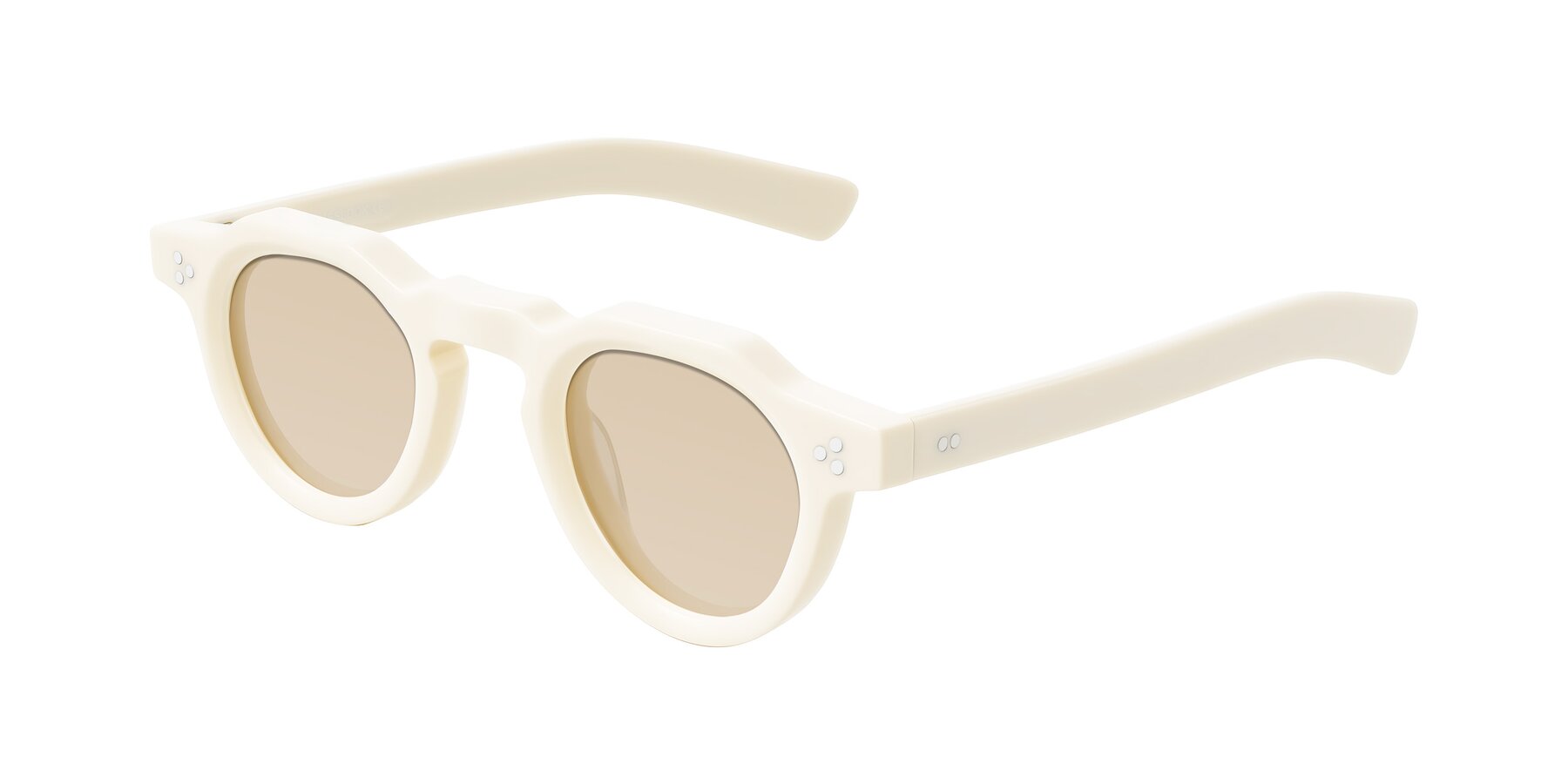 Angle of Awint in Ivory White with Light Brown Tinted Lenses