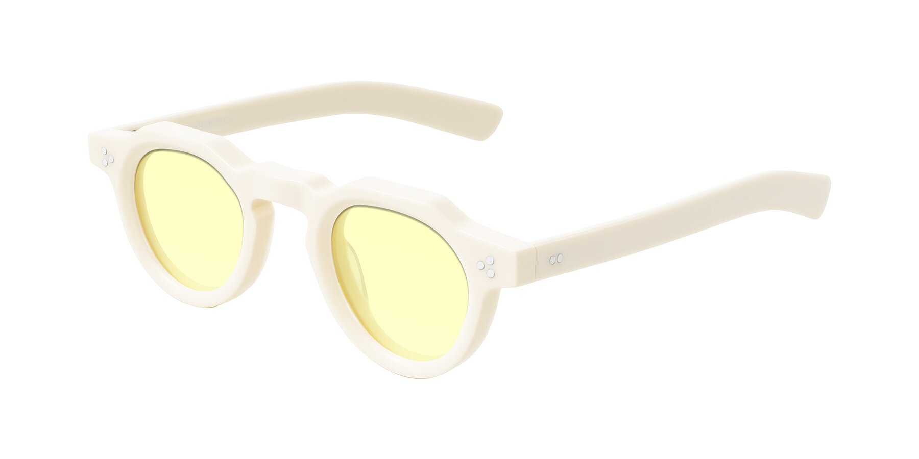 Angle of Awint in Ivory White with Light Yellow Tinted Lenses