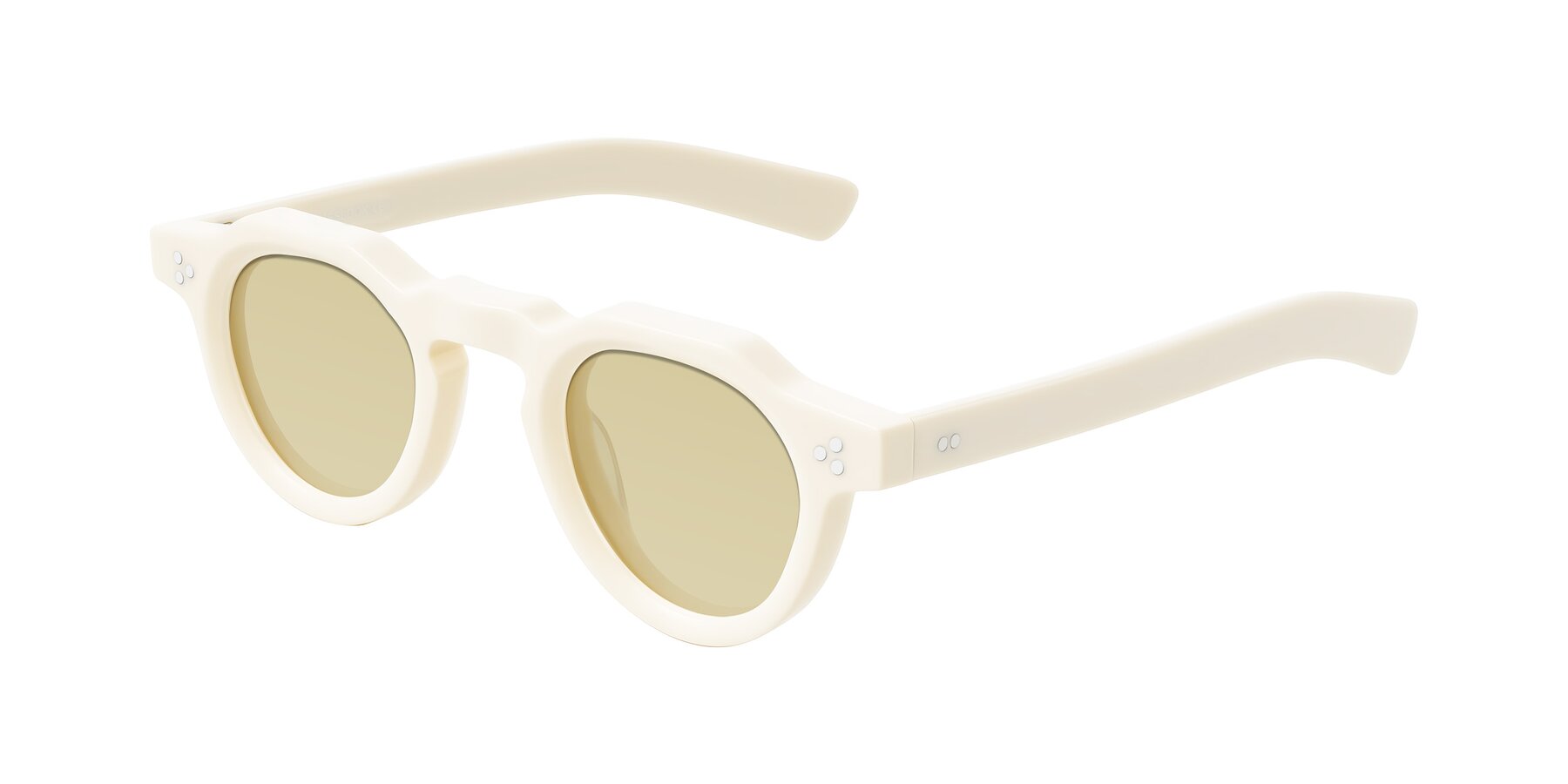 Angle of Awint in Ivory White with Light Champagne Tinted Lenses