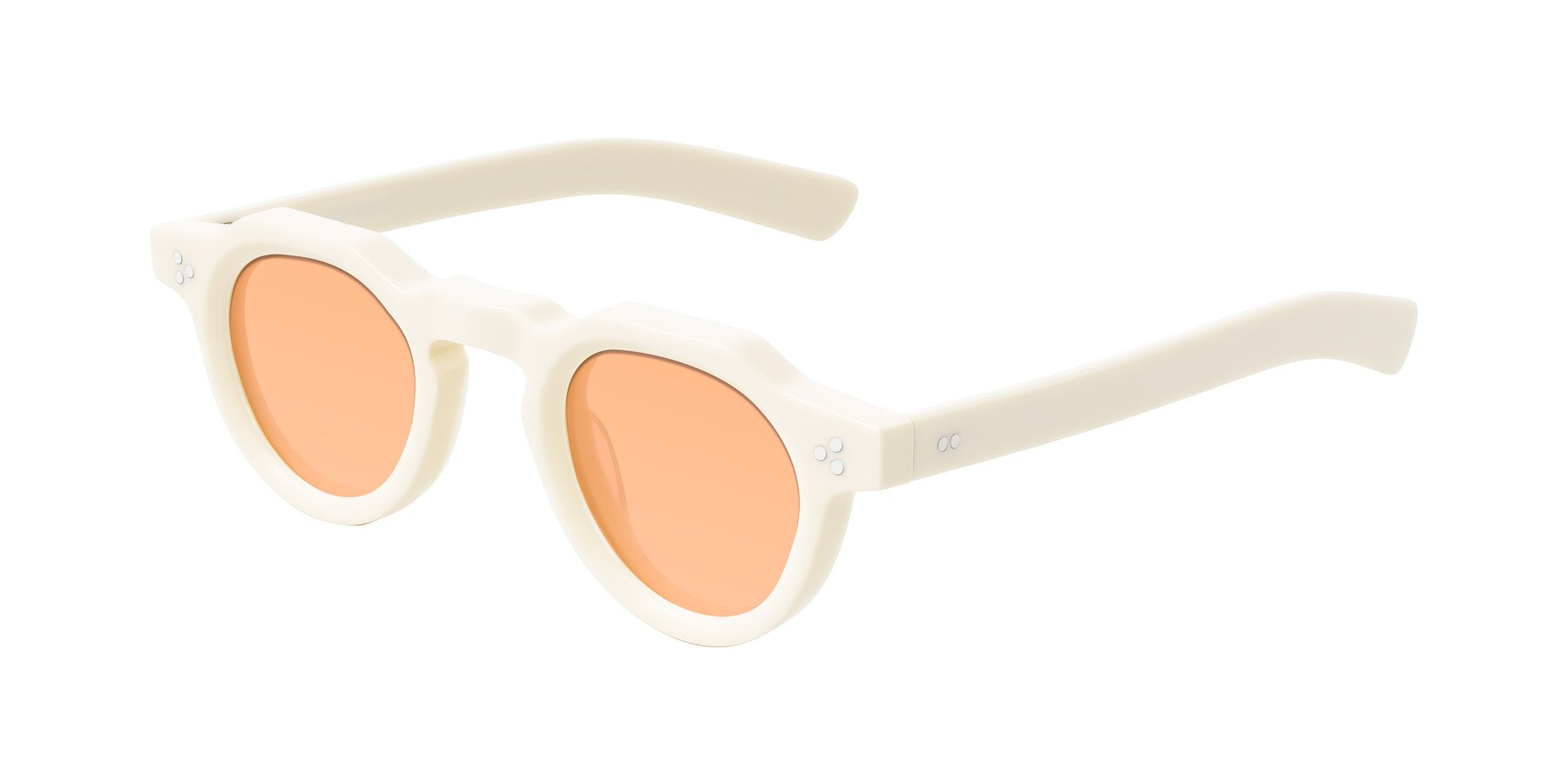 Angle of Awint in Ivory White with Light Orange Tinted Lenses