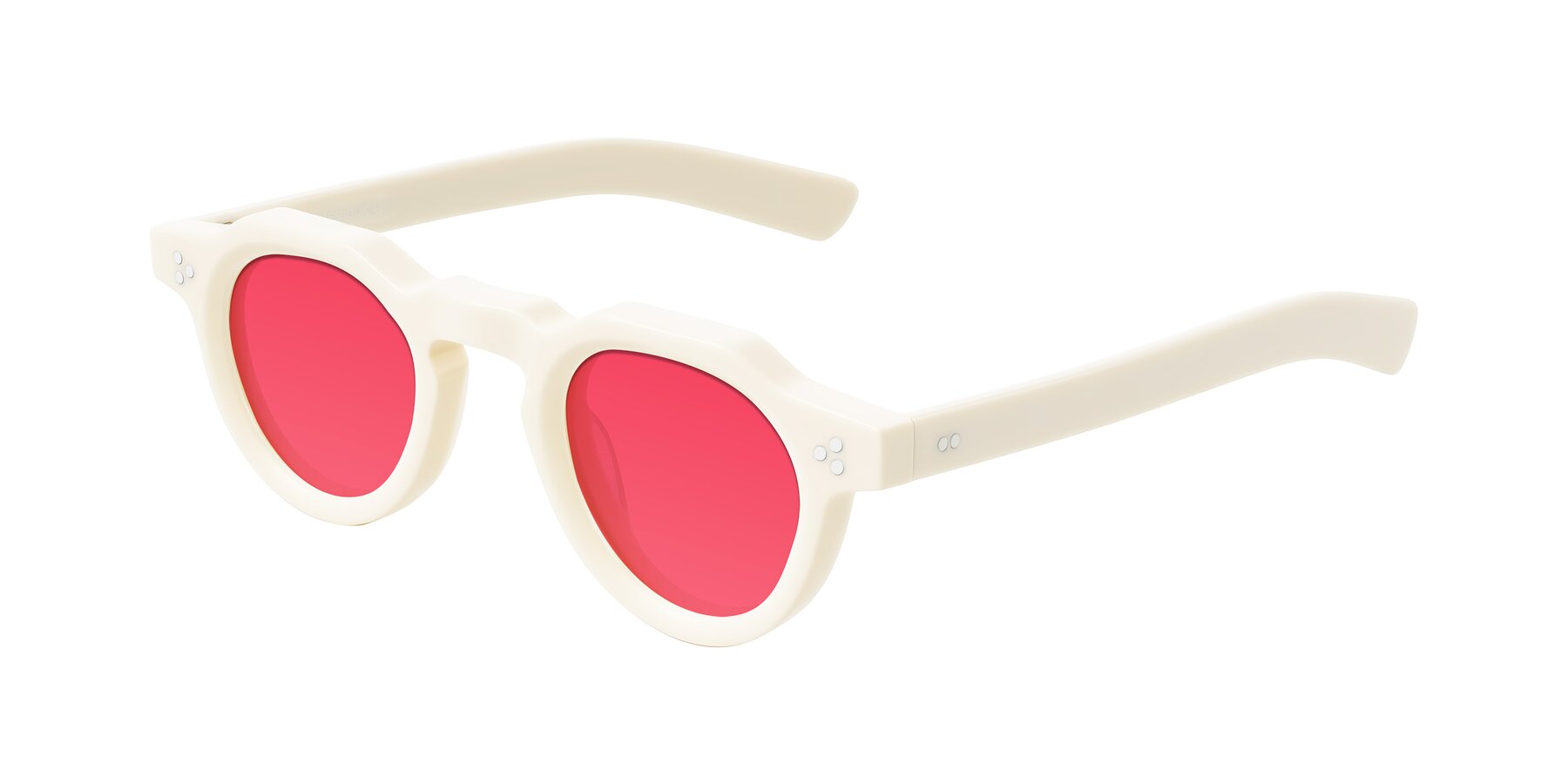 Angle of Awint in Ivory White with Red Tinted Lenses