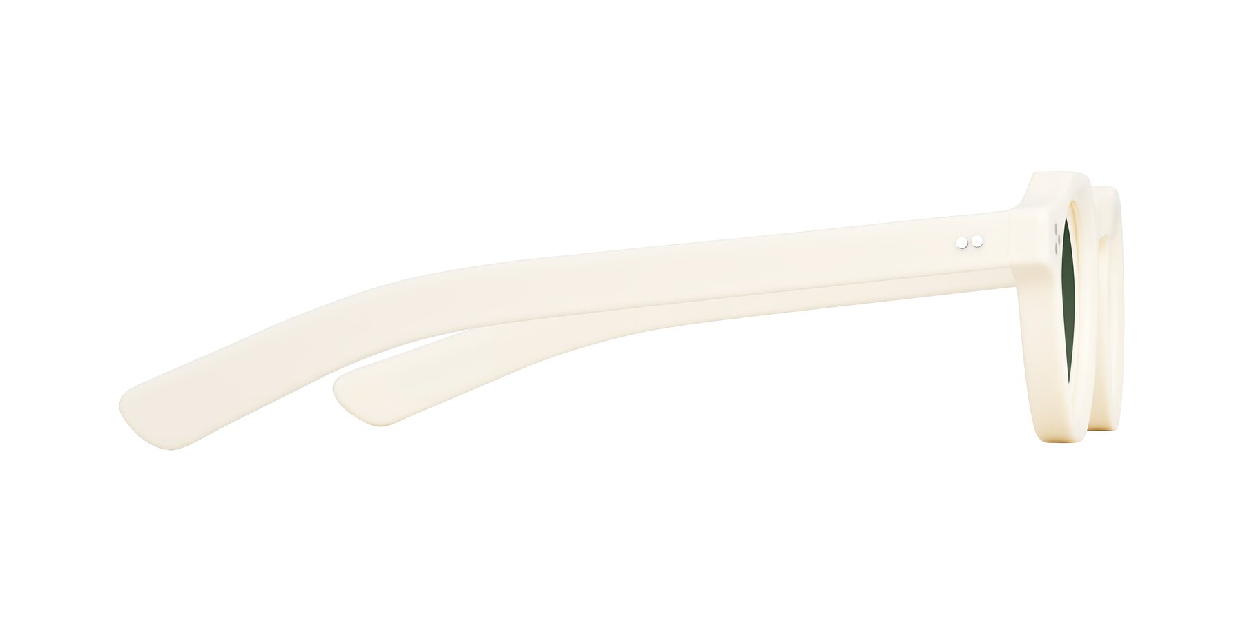 Side of Awint in Ivory White with Green Tinted Lenses