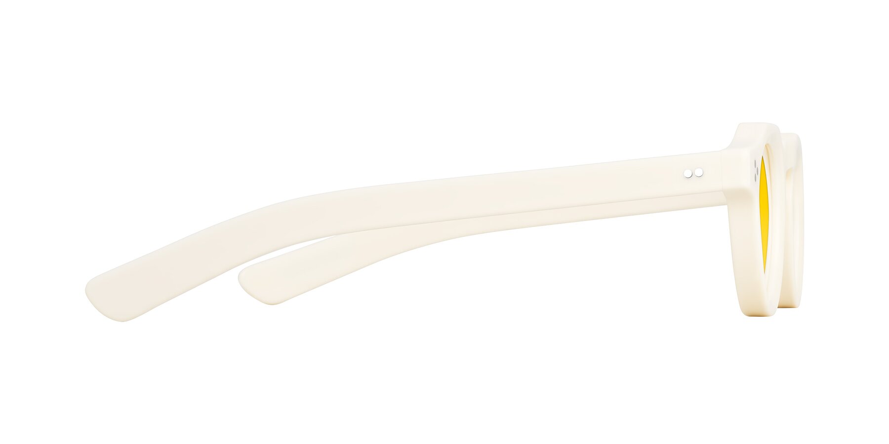 Side of Awint in Ivory White with Yellow Tinted Lenses