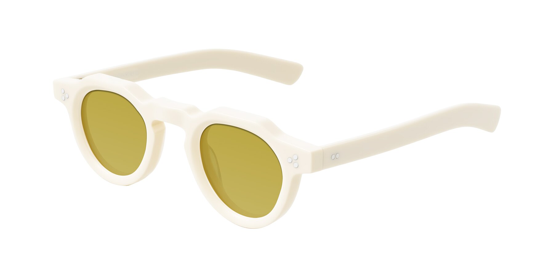 Angle of Awint in Ivory White with Champagne Tinted Lenses