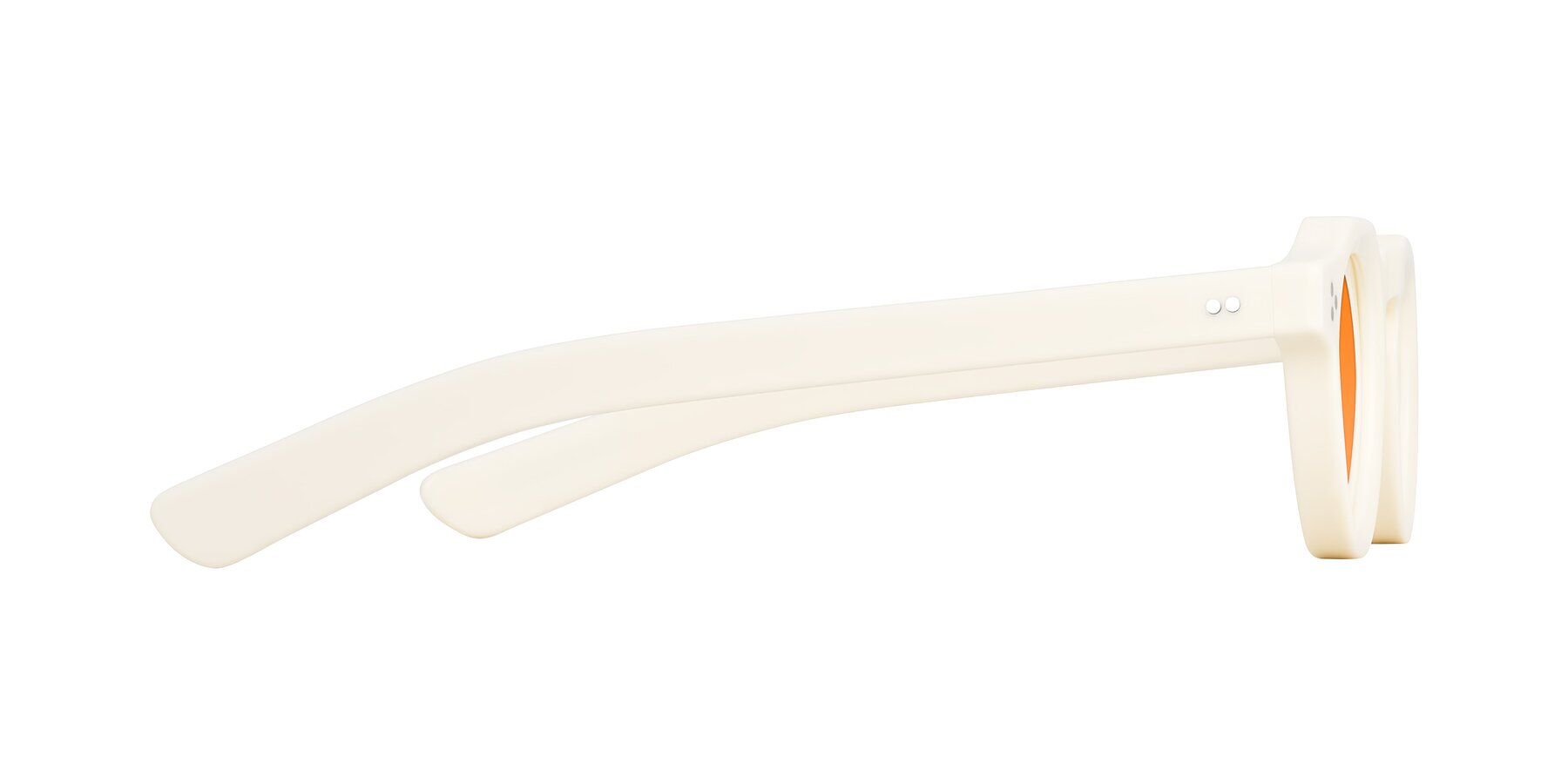Side of Awint in Ivory White with Orange Tinted Lenses