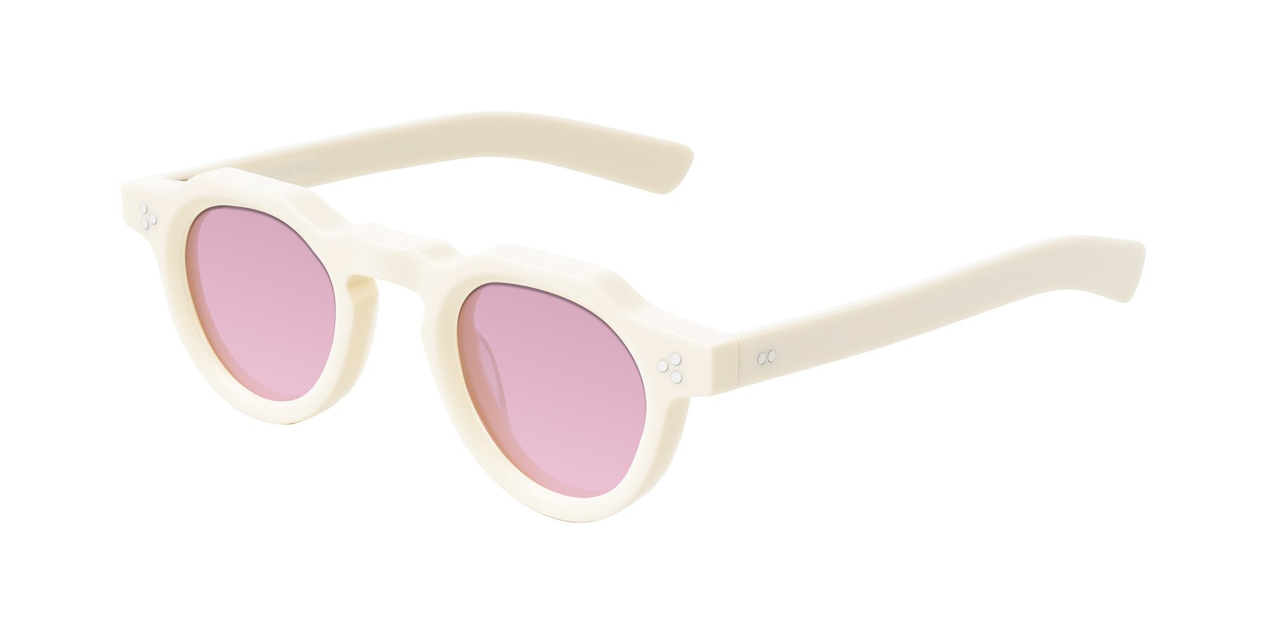 Angle of Awint in Ivory White with Light Wine Tinted Lenses