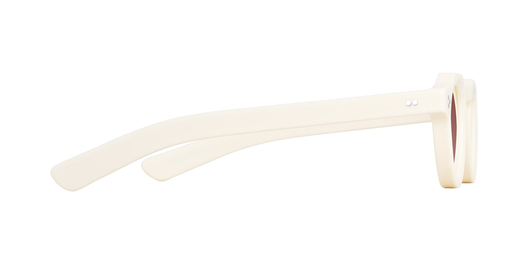 Side of Awint in Ivory White with Garnet Tinted Lenses