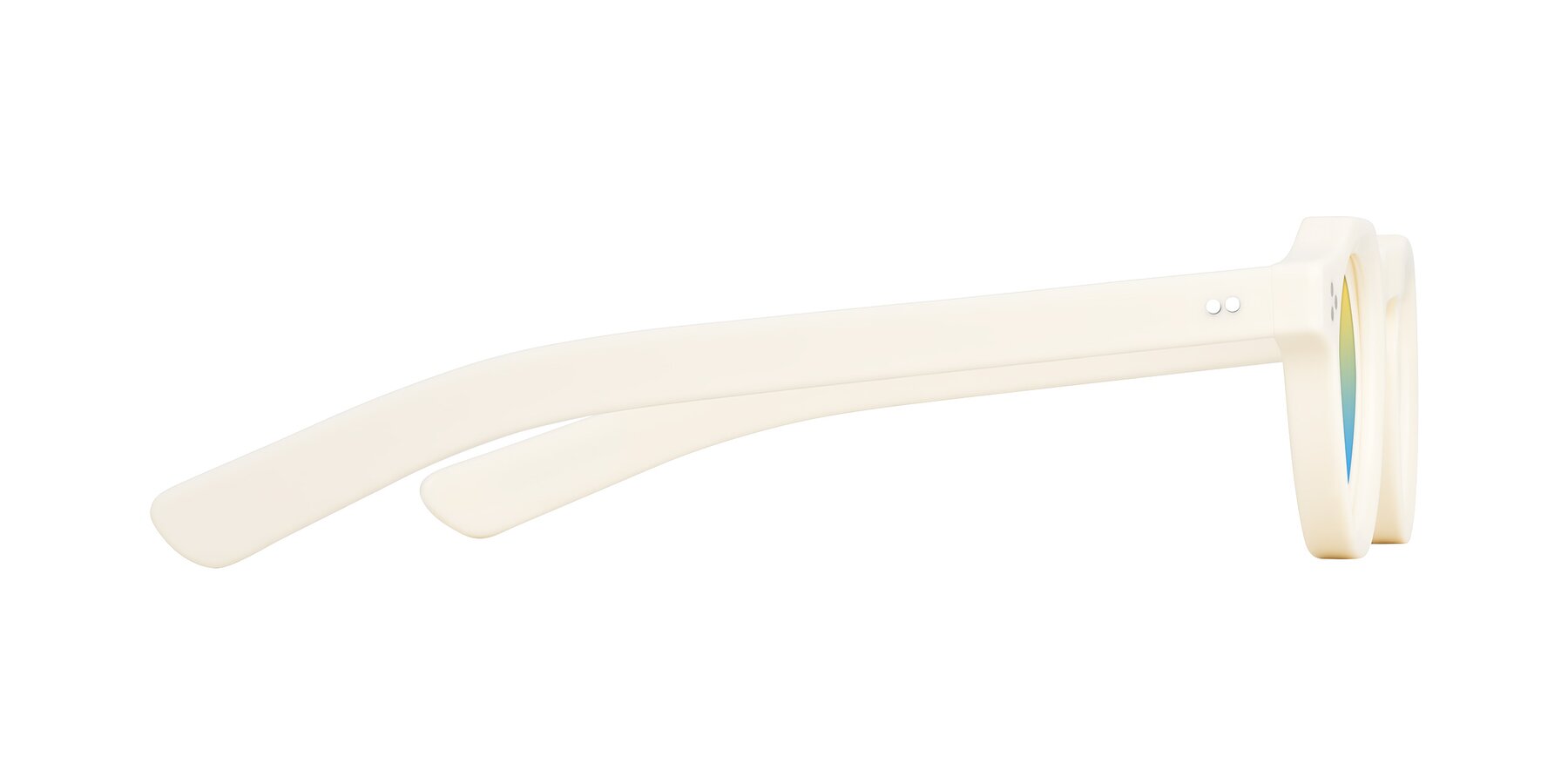 Side of Awint in Ivory White with Yellow / Blue Gradient Lenses