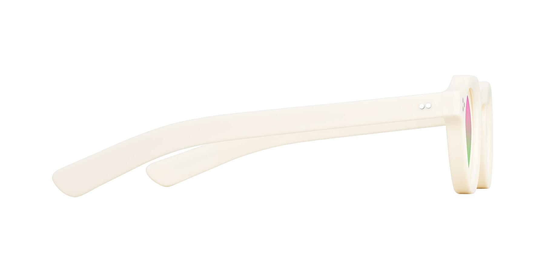 Side of Awint in Ivory White with Pink / Green Gradient Lenses