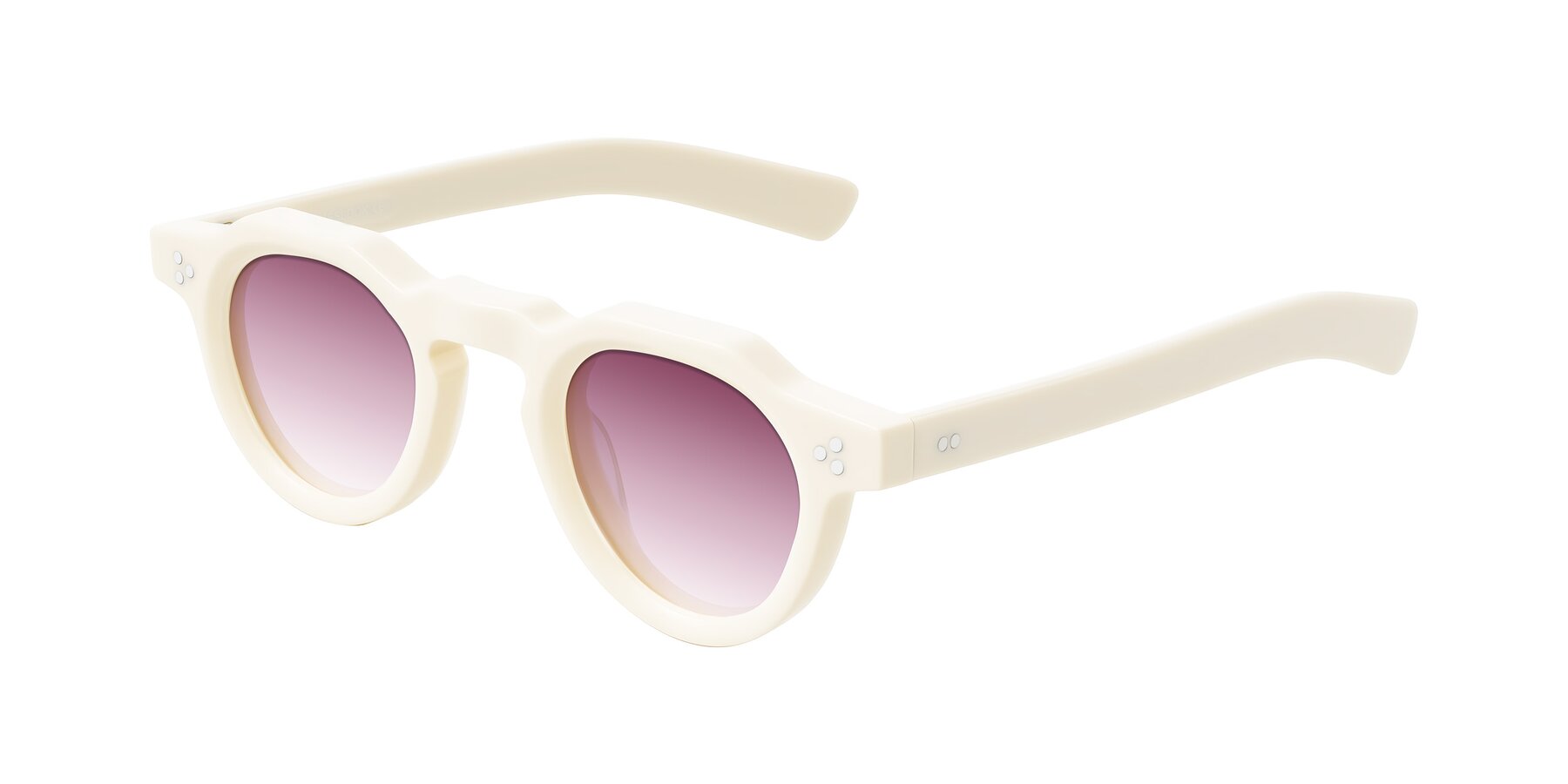 Angle of Awint in Ivory White with Wine Gradient Lenses