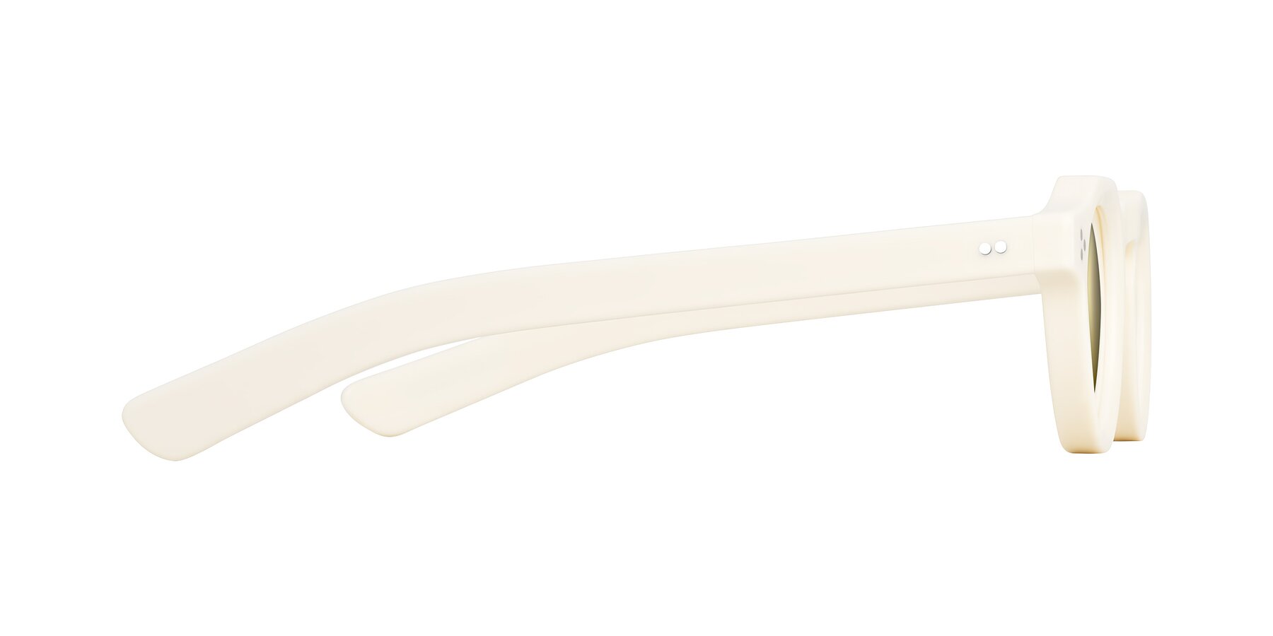 Side of Awint in Ivory White with Gold Mirrored Lenses