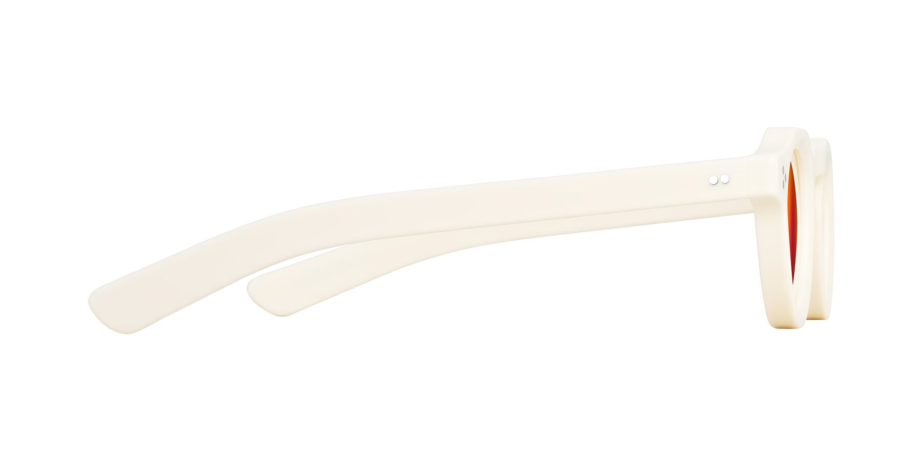 Side of Awint in Ivory White with Red Gold Mirrored Lenses