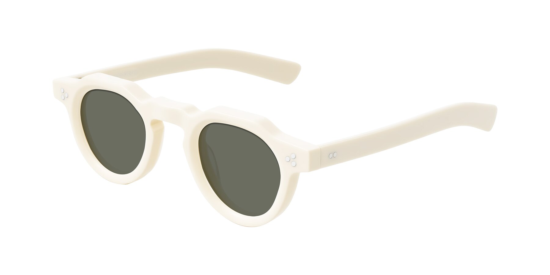 Angle of Awint in Ivory White with Gray Polarized Lenses