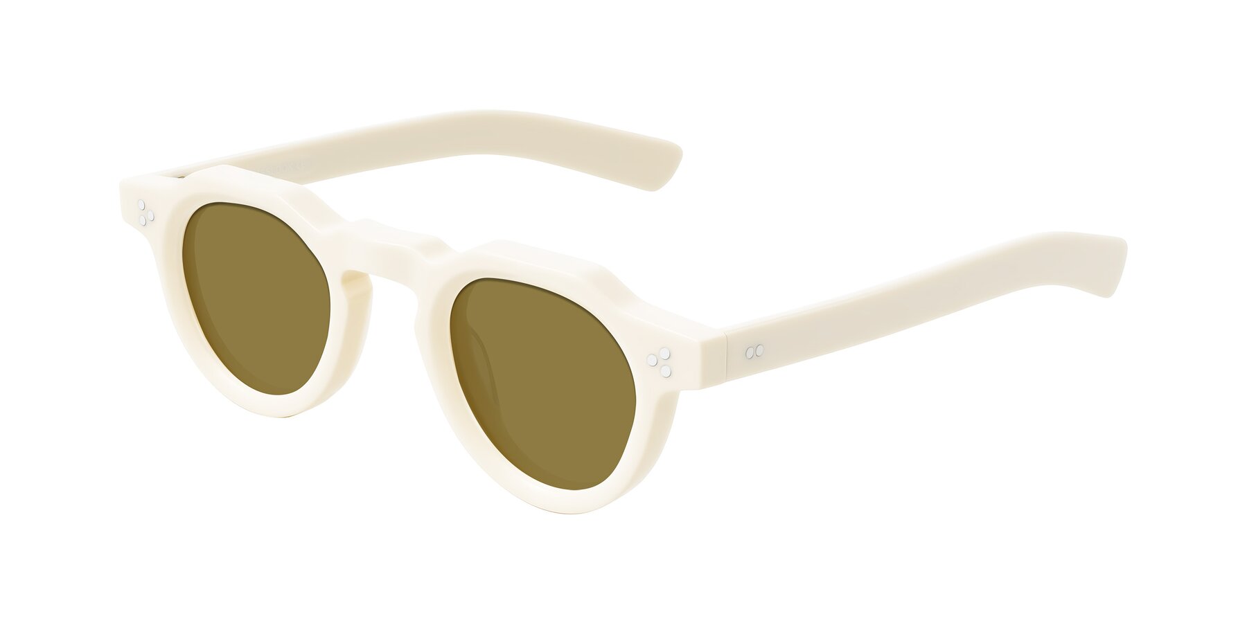 Angle of Awint in Ivory White with Brown Polarized Lenses