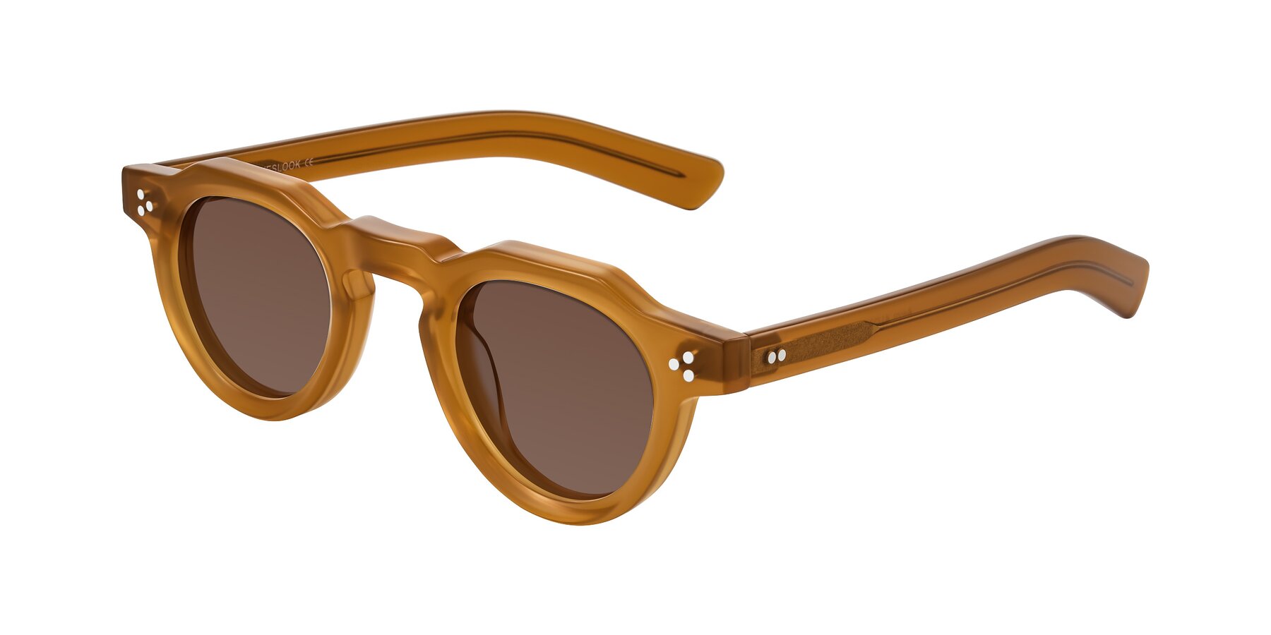 Angle of Awint in Caramel with Brown Tinted Lenses