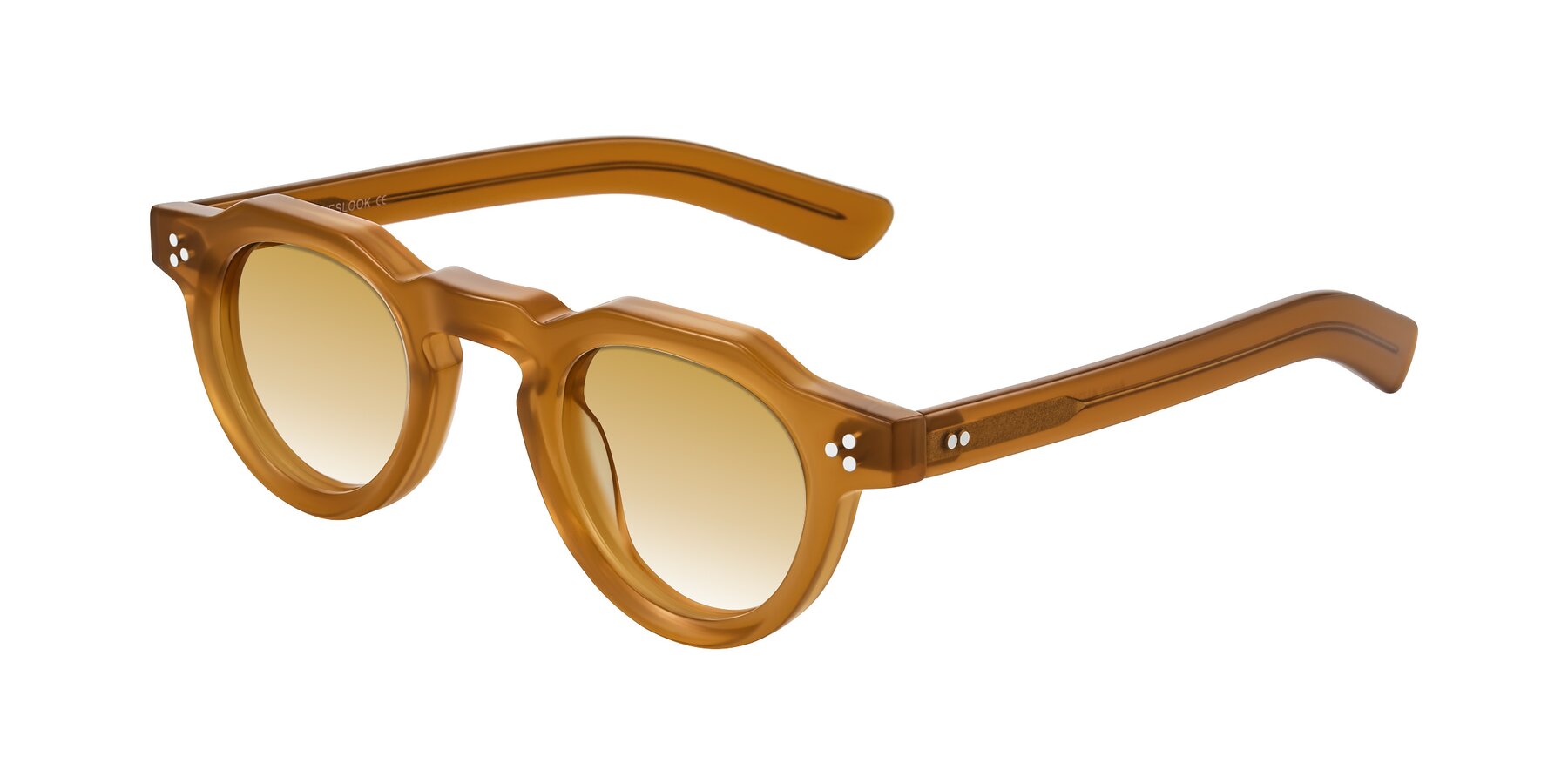 Angle of Awint in Caramel with Champagne Gradient Lenses