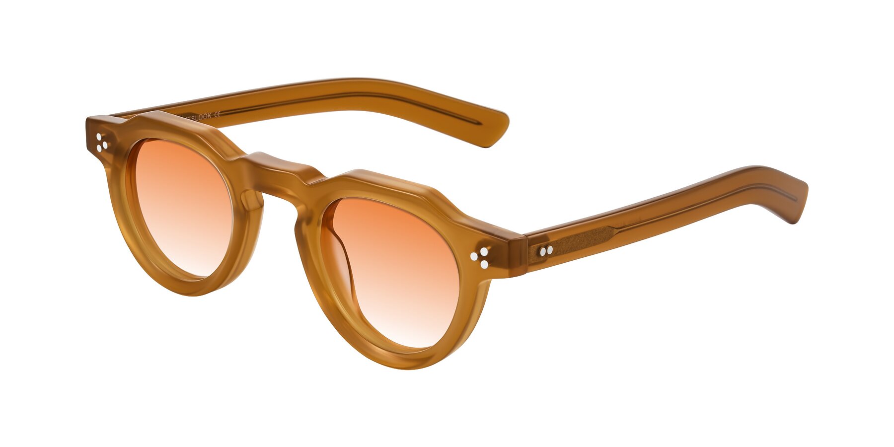 Angle of Awint in Caramel with Orange Gradient Lenses