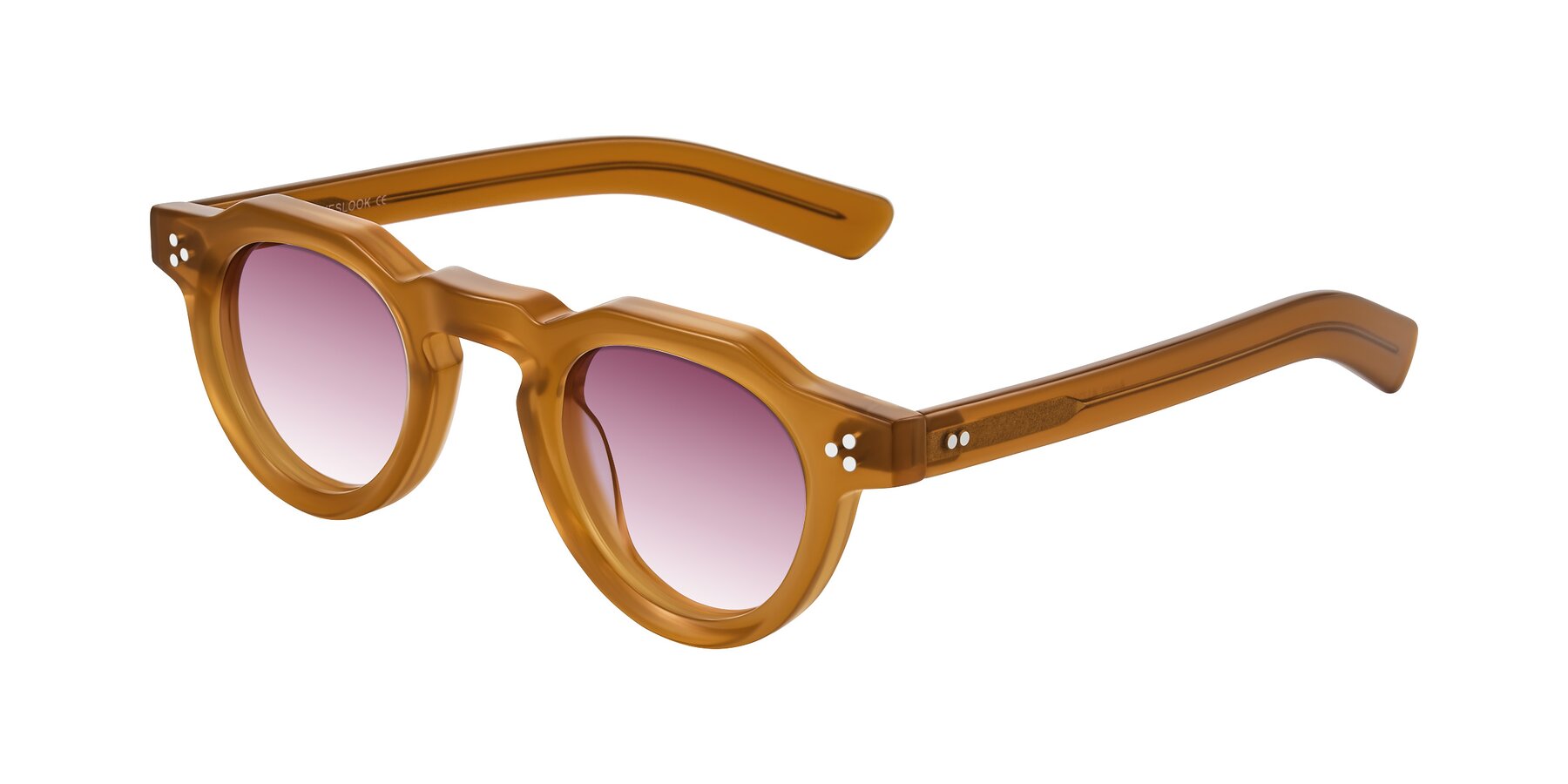 Angle of Awint in Caramel with Wine Gradient Lenses