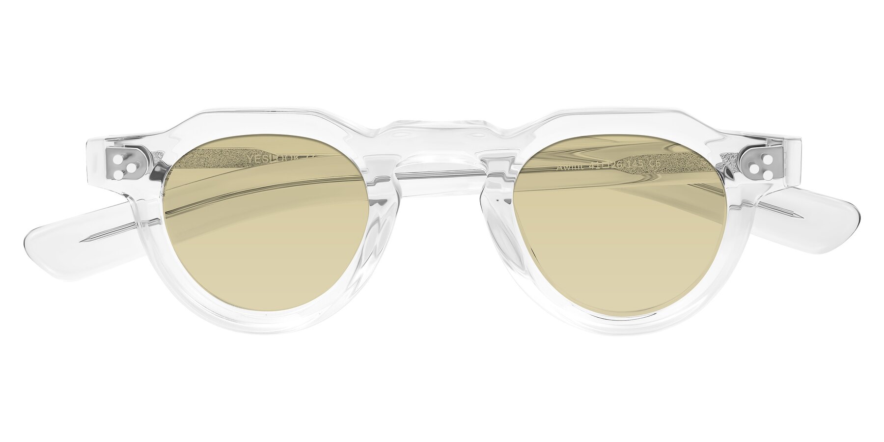 Folded Front of Awint in Clear with Light Champagne Tinted Lenses