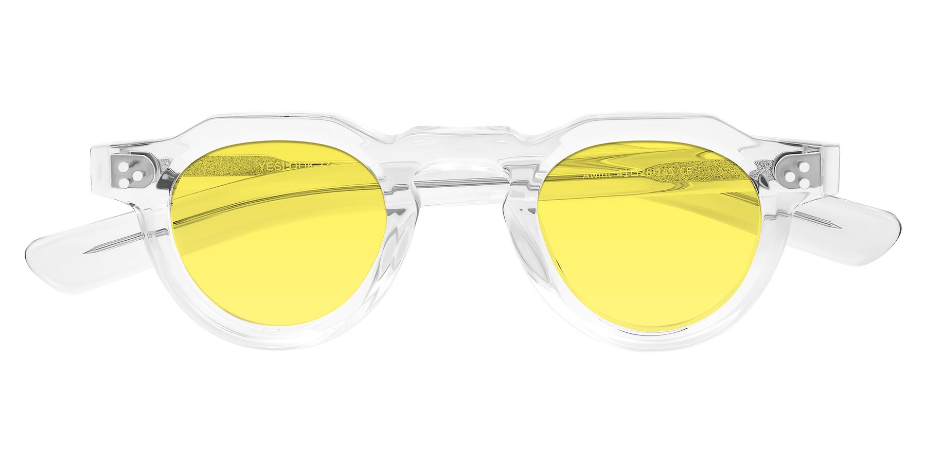 Folded Front of Awint in Clear with Medium Yellow Tinted Lenses