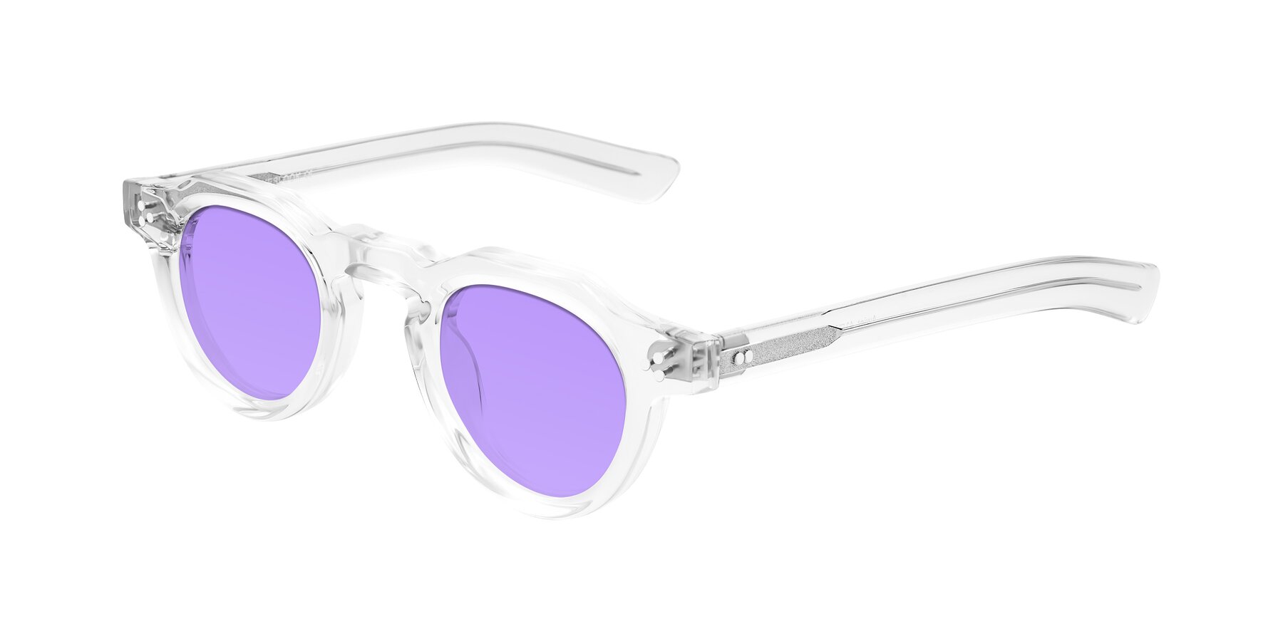 Angle of Awint in Clear with Medium Purple Tinted Lenses