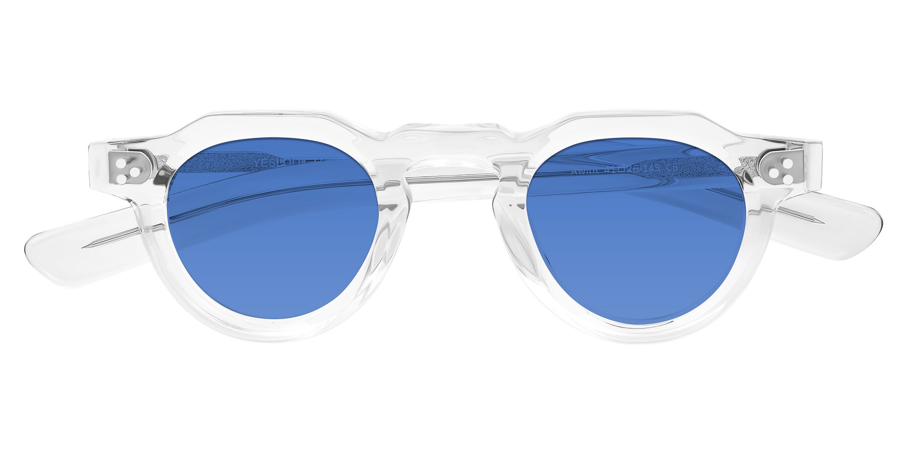 Folded Front of Awint in Clear with Blue Tinted Lenses