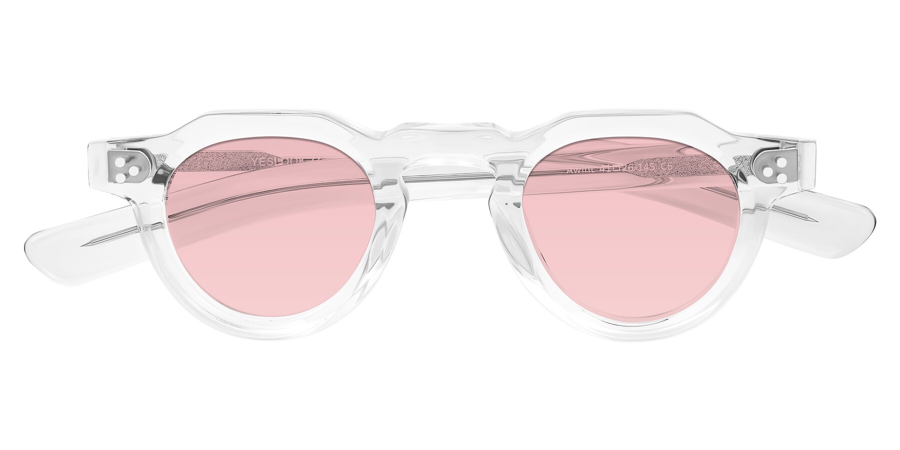 Folded Front of Awint in Clear with Light Garnet Tinted Lenses