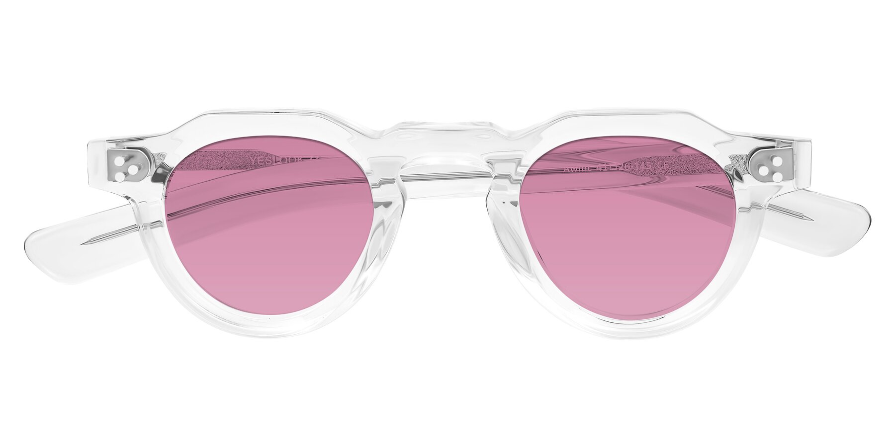 Folded Front of Awint in Clear with Medium Wine Tinted Lenses