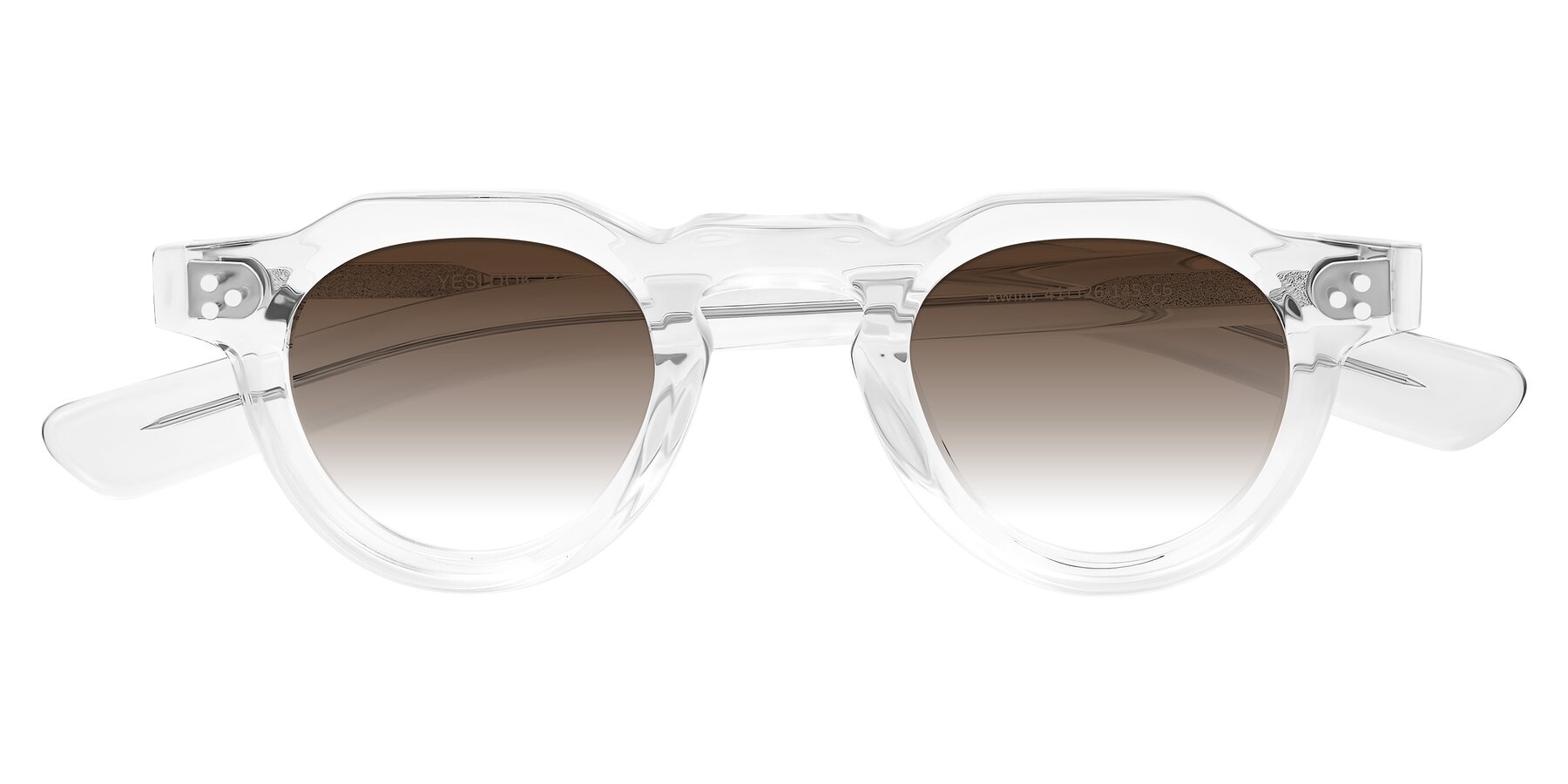 Folded Front of Awint in Clear with Brown Gradient Lenses