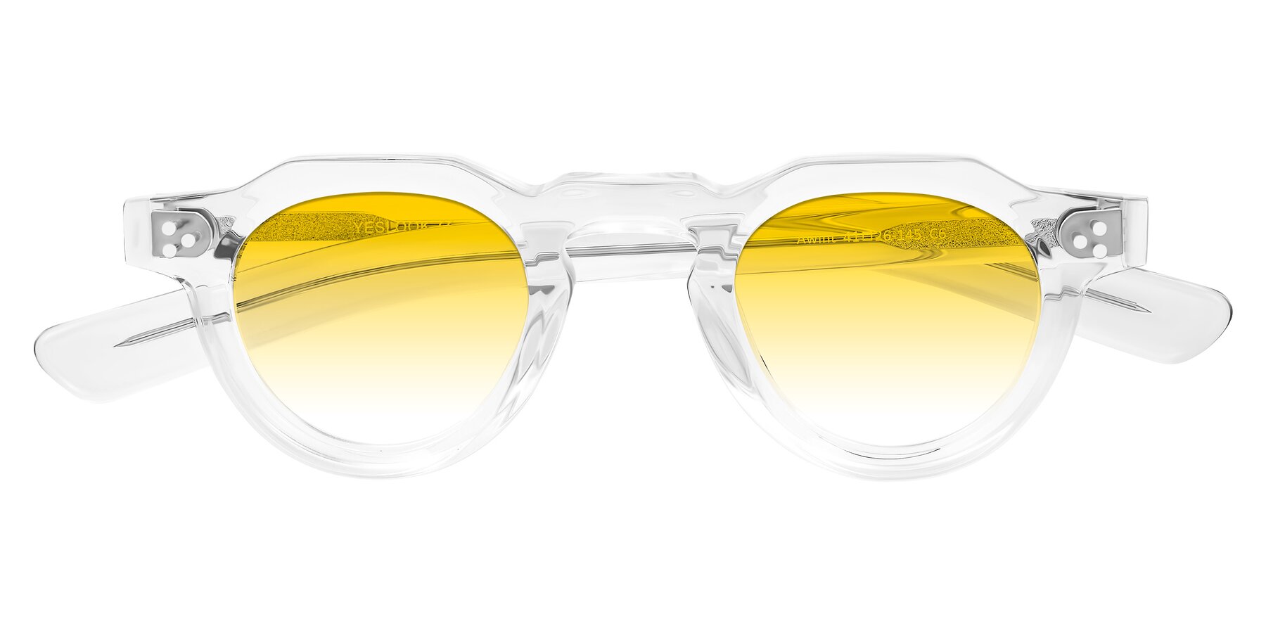 Folded Front of Awint in Clear with Yellow Gradient Lenses