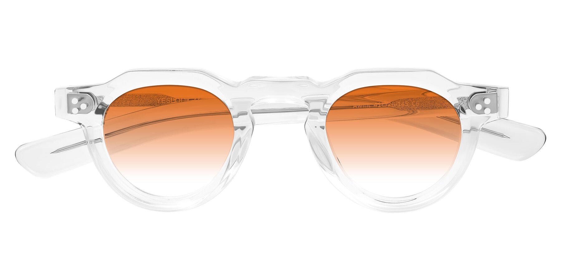 Folded Front of Awint in Clear with Orange Gradient Lenses