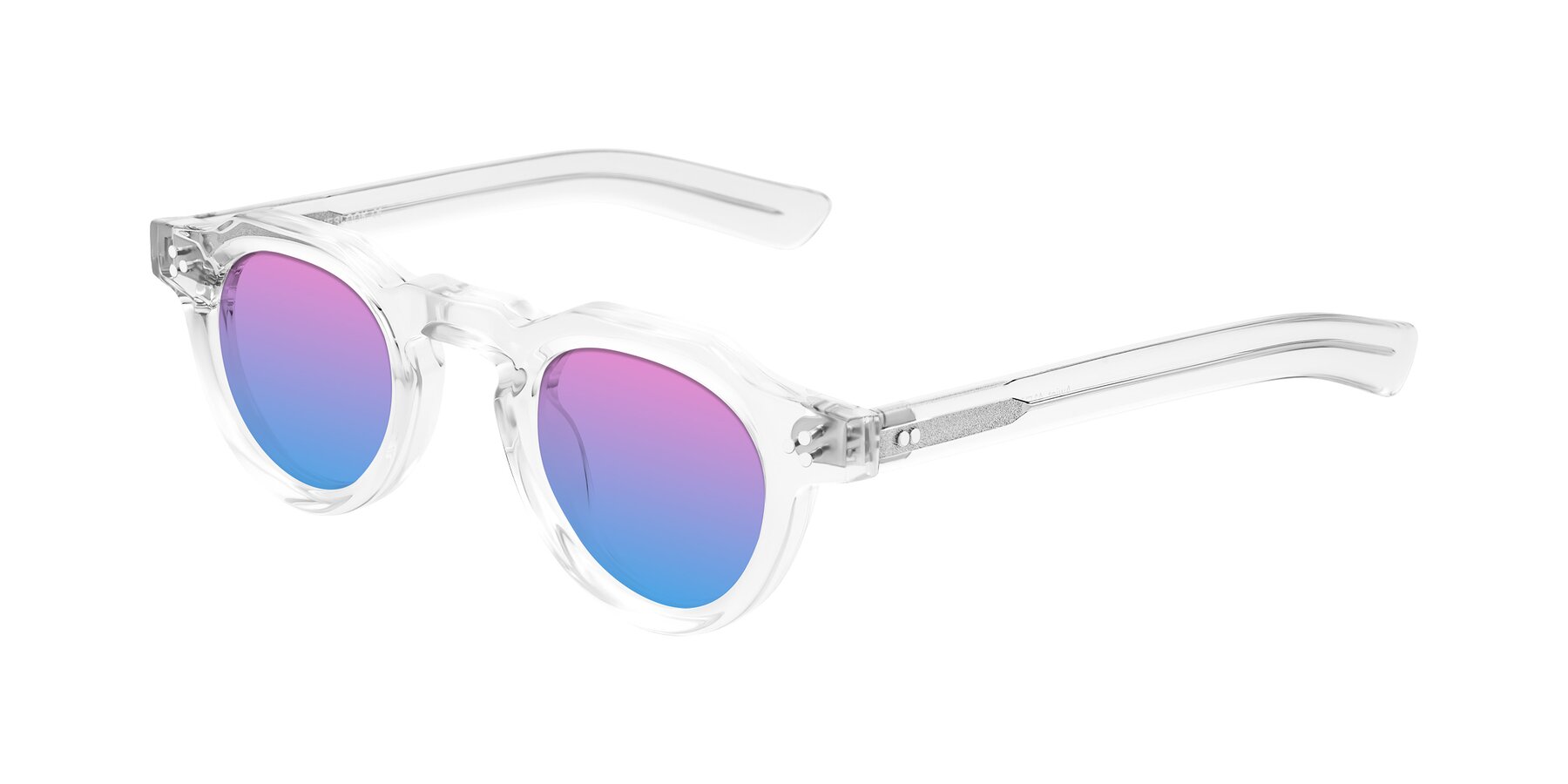 Angle of Awint in Clear with Pink / Blue Gradient Lenses
