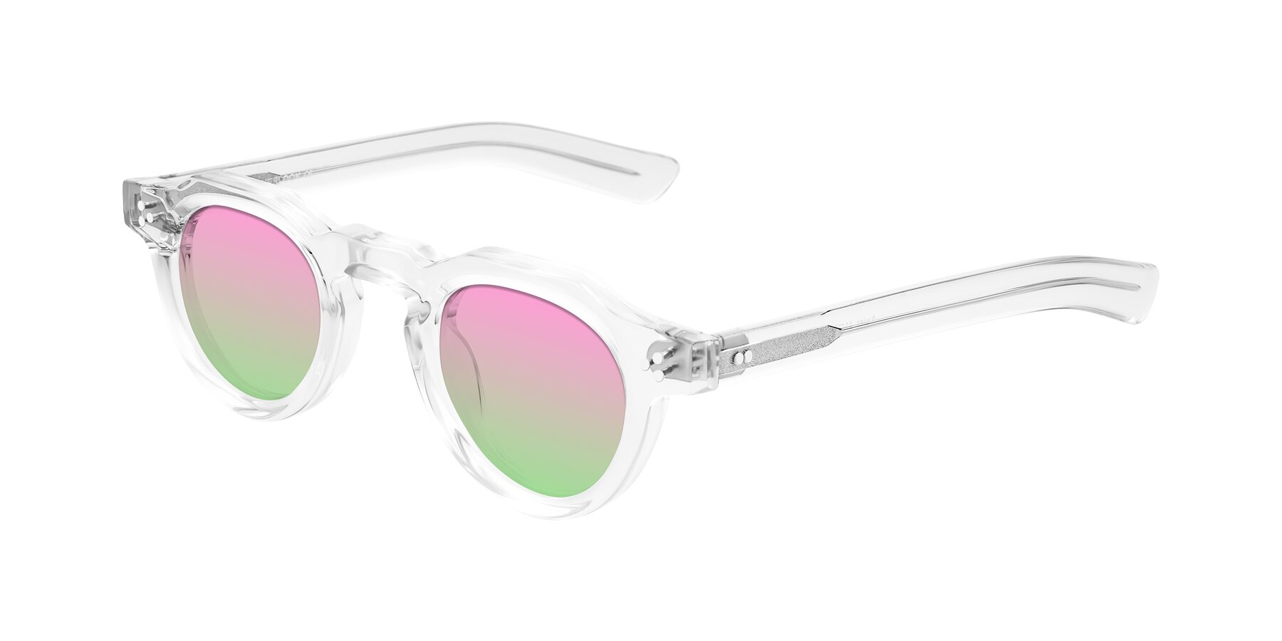 Angle of Awint in Clear with Pink / Green Gradient Lenses