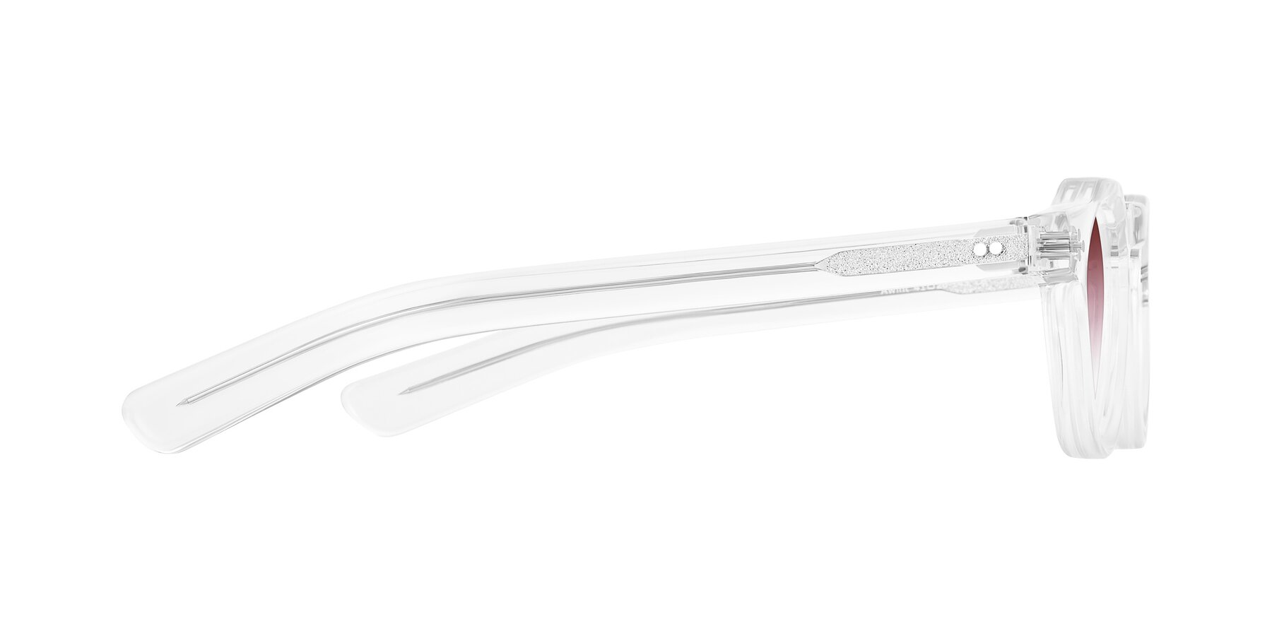 Side of Awint in Clear with Garnet Gradient Lenses