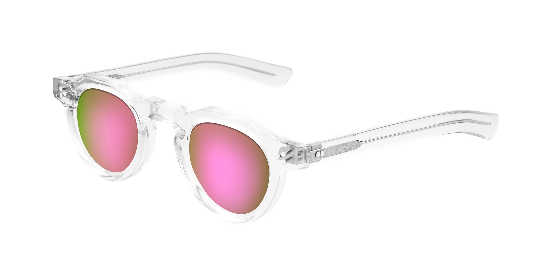 Angle of Awint in Clear with Pink Mirrored Lenses