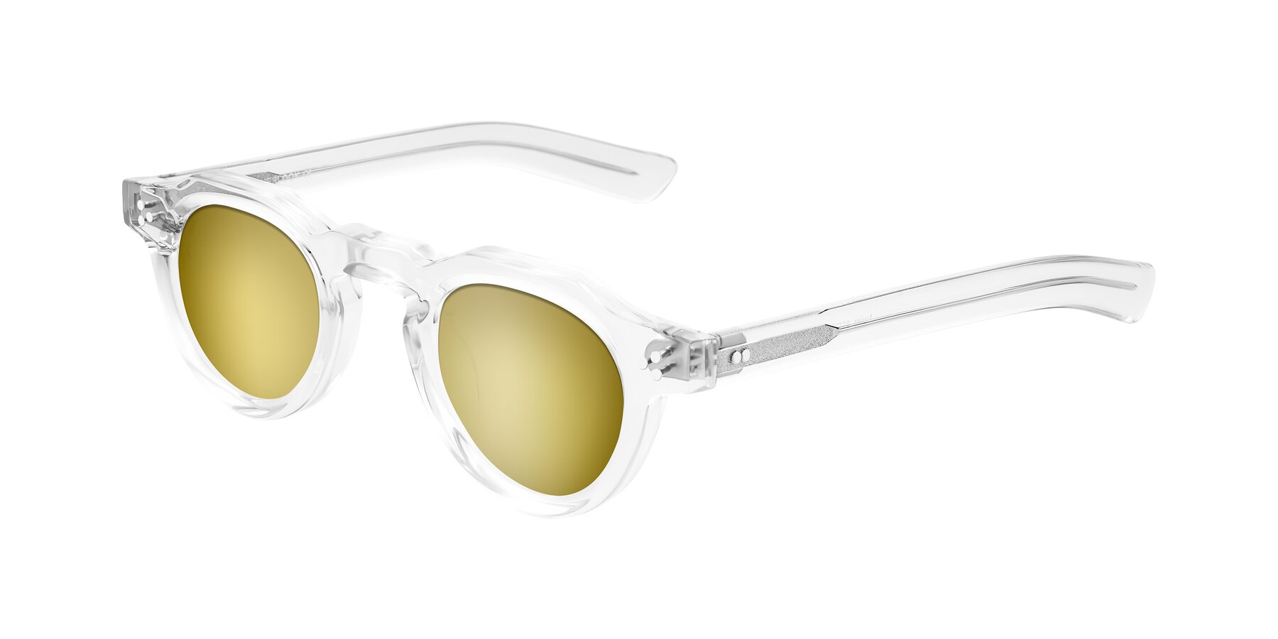 Angle of Awint in Clear with Gold Mirrored Lenses