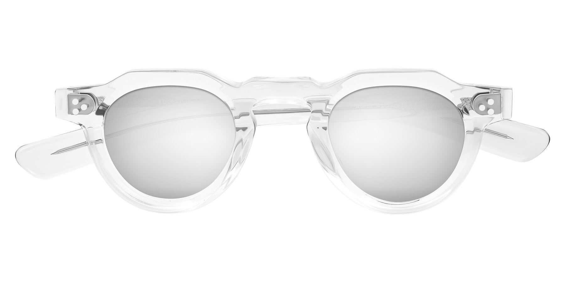 Folded Front of Awint in Clear with Silver Mirrored Lenses
