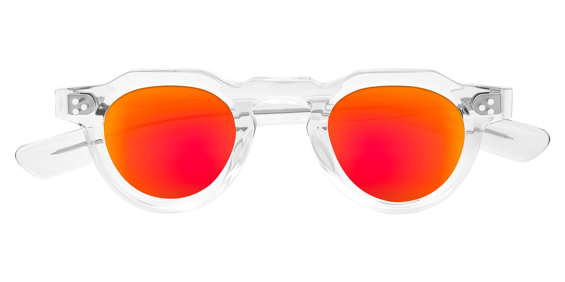 Folded Front of Awint in Clear with Red Gold Mirrored Lenses