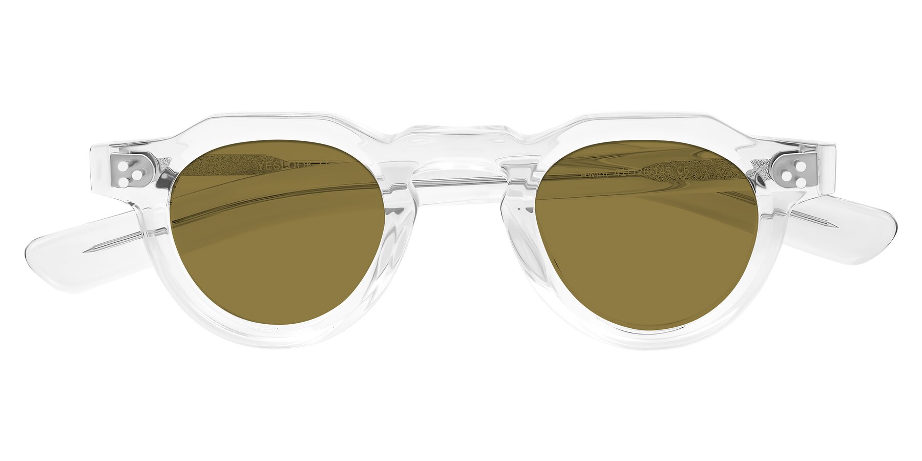 Folded Front of Awint in Clear with Brown Polarized Lenses