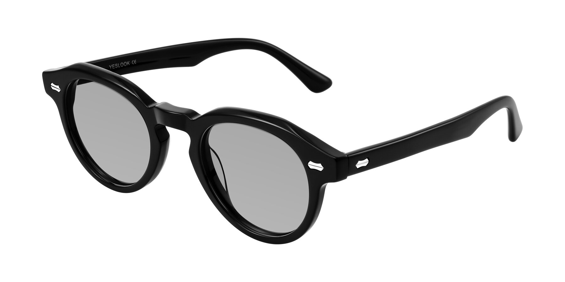 Angle of Aloul in Black with Light Gray Tinted Lenses